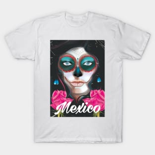 Mexico Day of the Dead travel poster T-Shirt